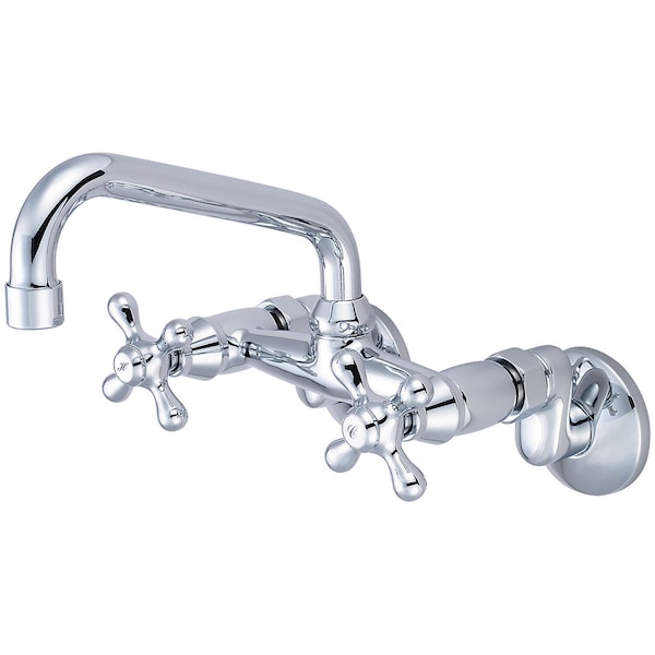 Pioneer Industries Two Handle Wall Mount Faucet, NPT, Wallmount, Polished Chrome, Number of Holes: 2 Hole 2PM540 - main